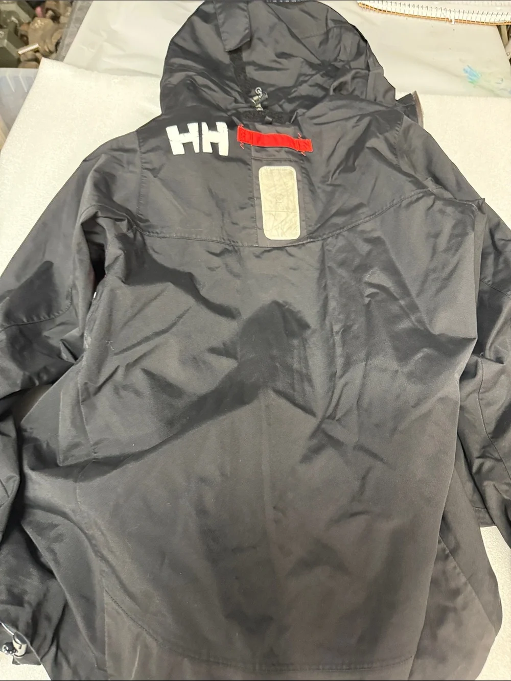 Helly Hansen Black Ski Jacket with Pink and White Accents